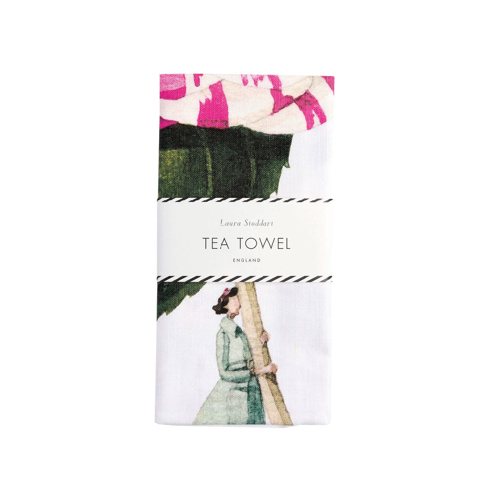 Laura Stoddart Camellia In Bloom Tea Towel