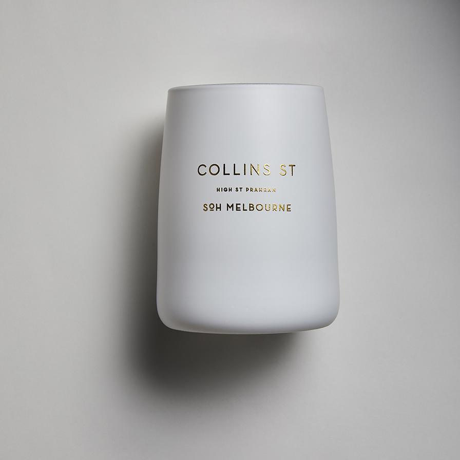 Collins St White Matte Glass | Soy Wax Candle