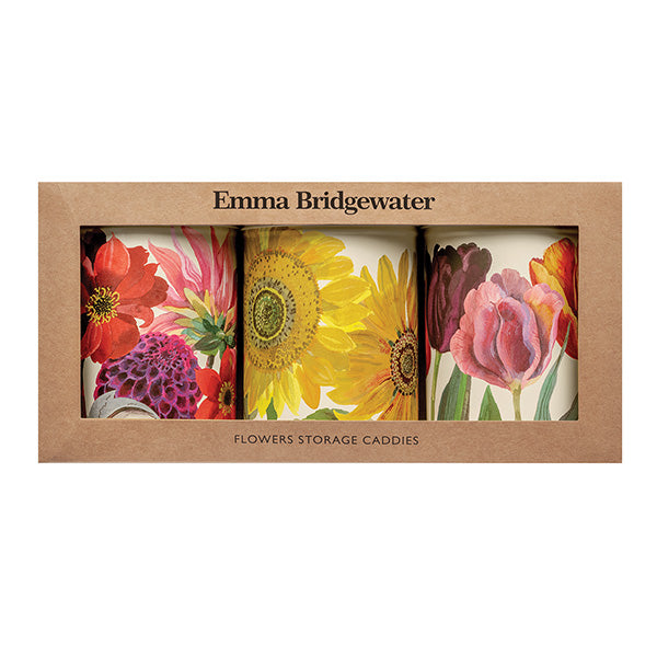 Emma Bridgewater Round Flower Canister | Set of 3 Boxed | 15x10.5 cm
