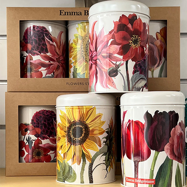 Emma Bridgewater Round Flower Canister | Set of 3 Boxed | 15x10.5 cm