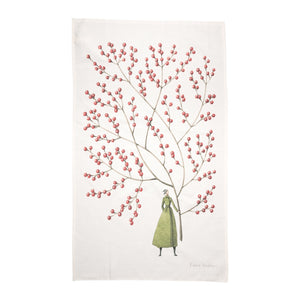 Laura Stoddart Red Berries Tea Towel