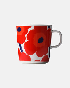 Oiva / Unikko Mug | White, Red | 400ml