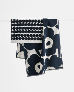 Unikko Bath Towel | Cotton, Dark Blue | 70x150cm