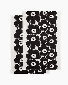 Unikko Tea Towel Set of 2 | White, Black | 47x70cm