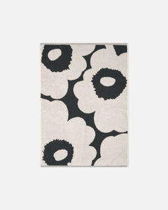 Unikko Hand Towel - Charcoal and Offwhite