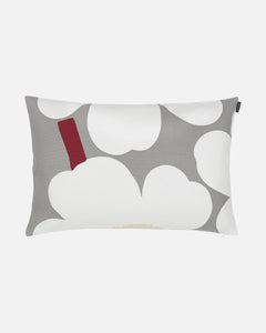 Unikko Cushion Cover 40x60cm | Light Grey, White, Dark Red, Yellow