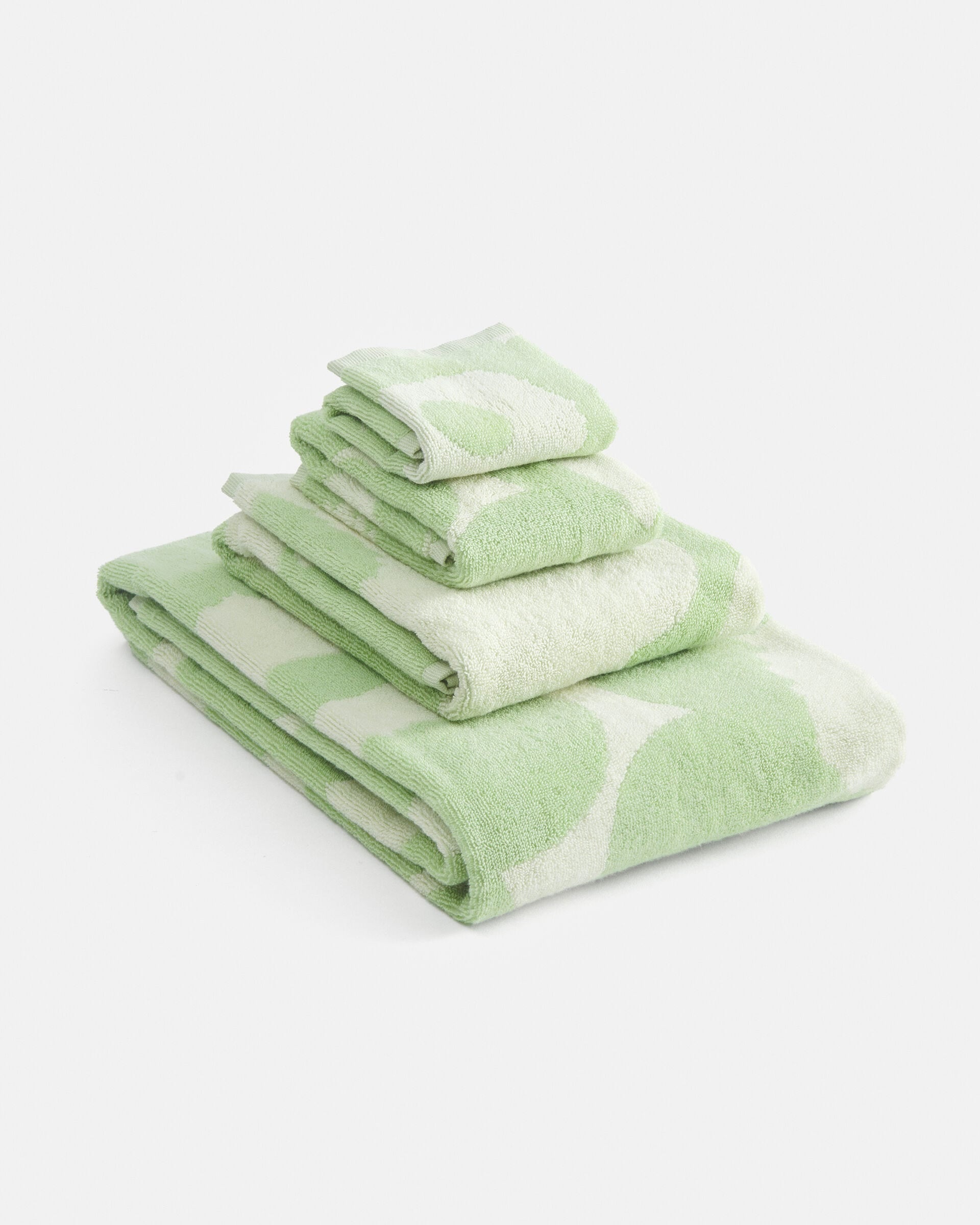 Unikko Guest Towel | Off-white, Sage | 30x50cm