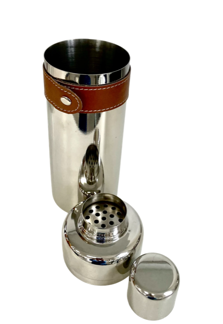 Stainless Steel Cocktail Shaker with Leather Trim | 500ml