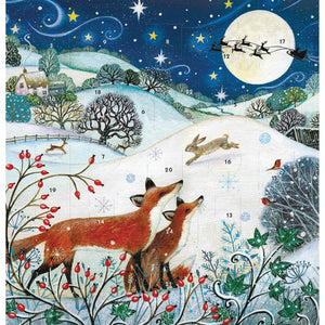 Winter Village & Animals Advent Calendar Card | 15.8x15.8cm