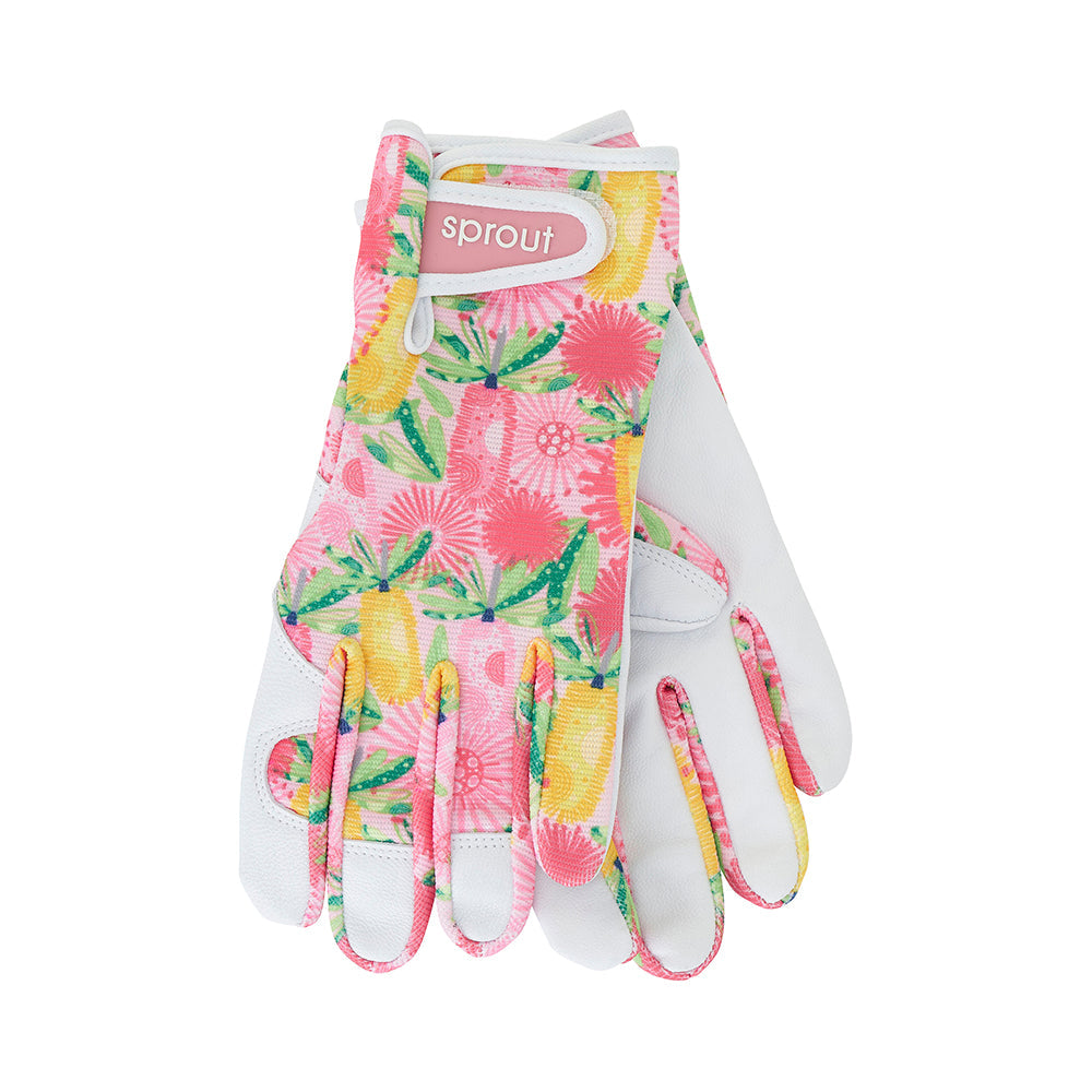 Sprout Goatskin Gloves | Pink Banksia