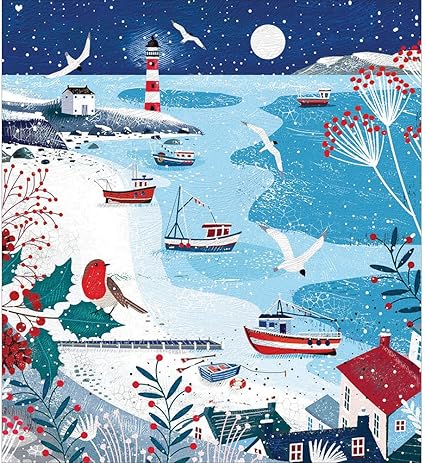 Winter Harbour Advent Calendar Card | 15.8x15.8cm