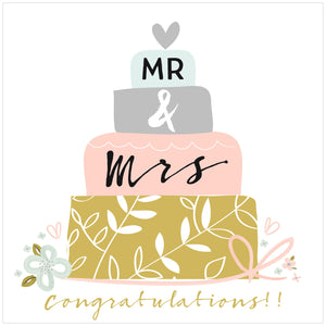 Mr & Mrs XL Wedding Card | 24x24cm