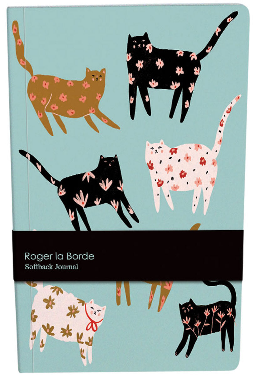 Cinnamon Blue Cats A5 Softback Journal