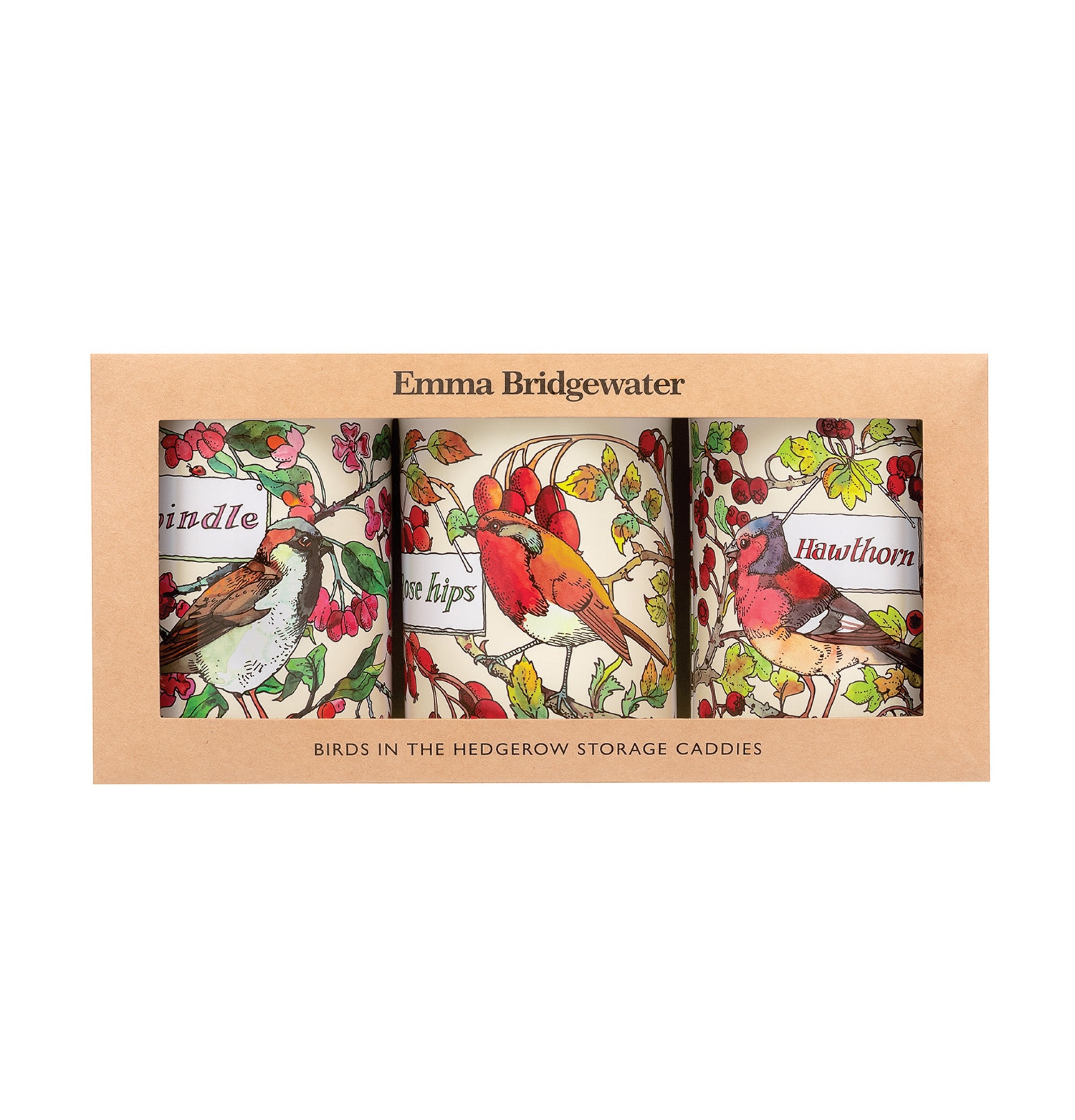 Emma Bridgewater Birds In Hedgerow Round Canister Tins | Set of 3 Boxed