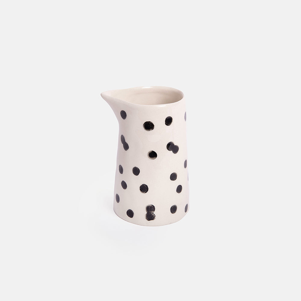 Mono Dotty Hand Painted Stoneware Milk Jug