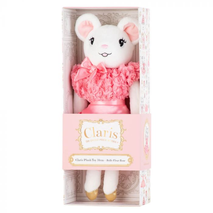 Claris the Mouse Plush Toy | Belle Fleur Rose | 30cm