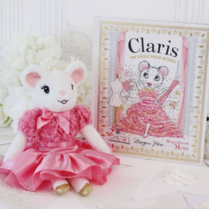 Claris the Mouse Plush Toy | Belle Fleur Rose | 30cm