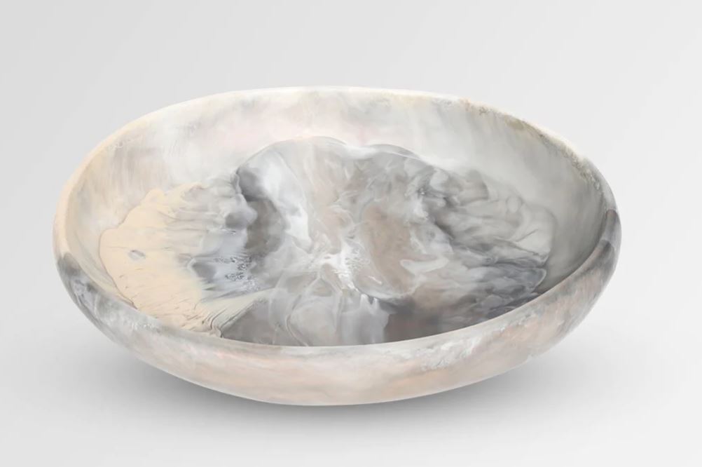 Medium Resin Earth Bowl - Sandy Pearl