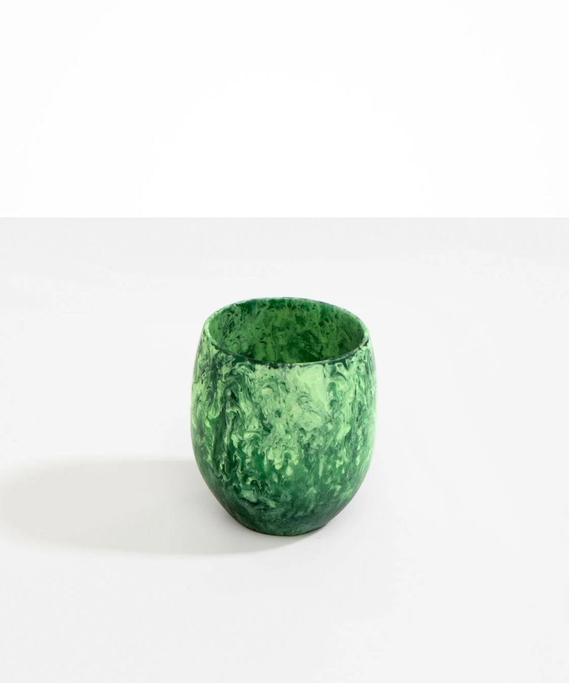 Large Resin Rock Cup | Moss
