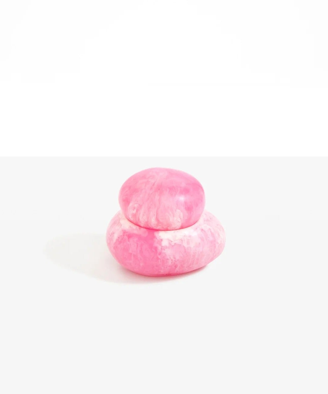 Medium Resin Pebble Jar | Shell Pink