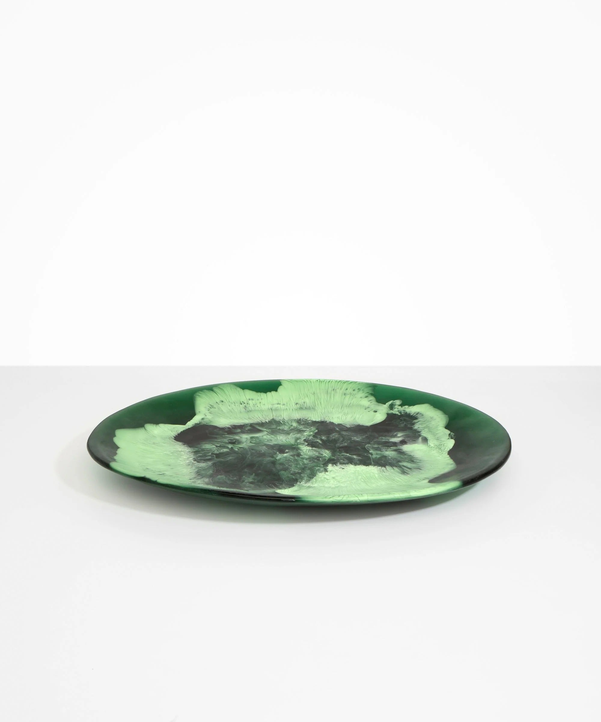 Long Resin Temple Platter | Moss