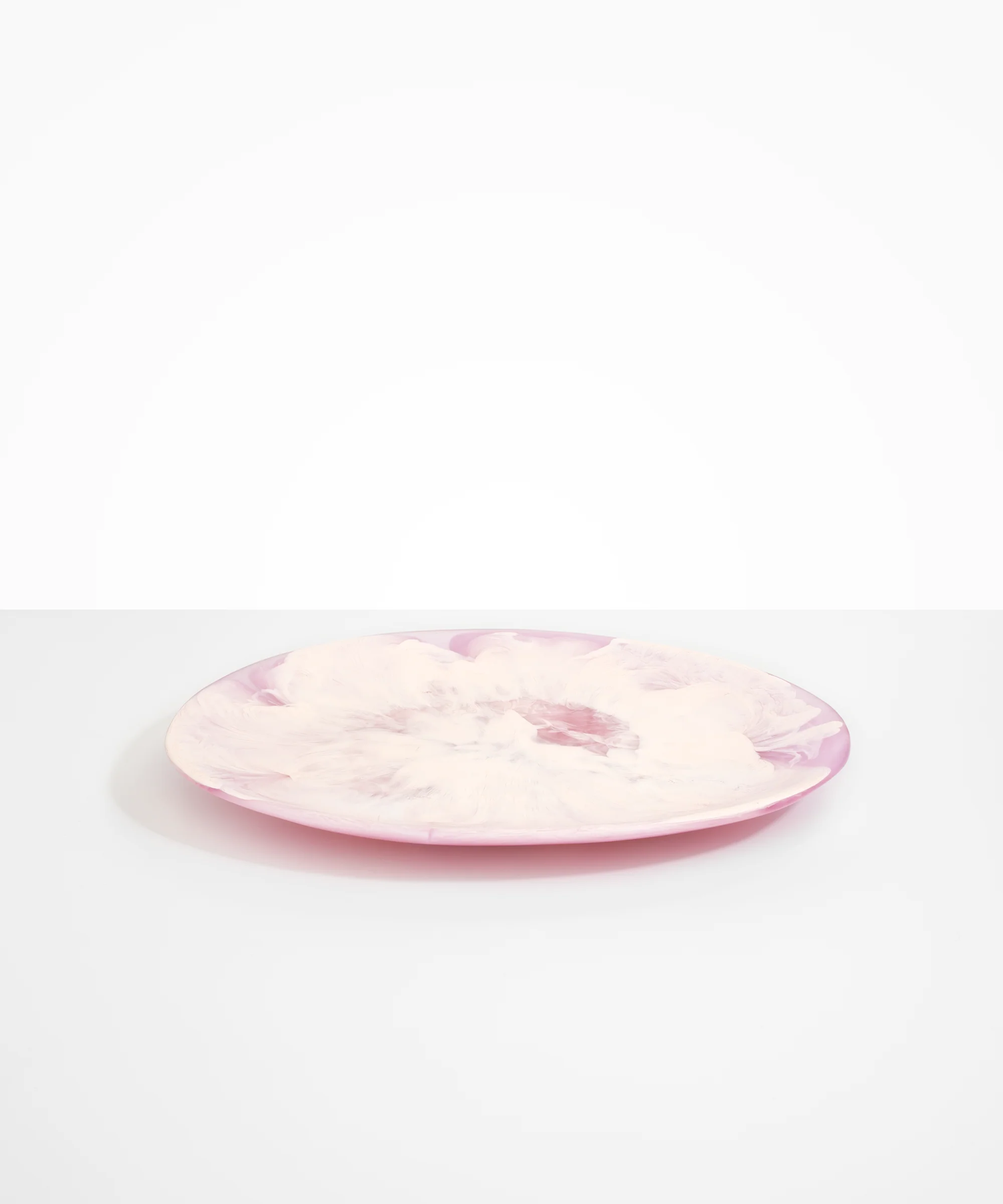 Long Resin Temple Platter | Shell Pink