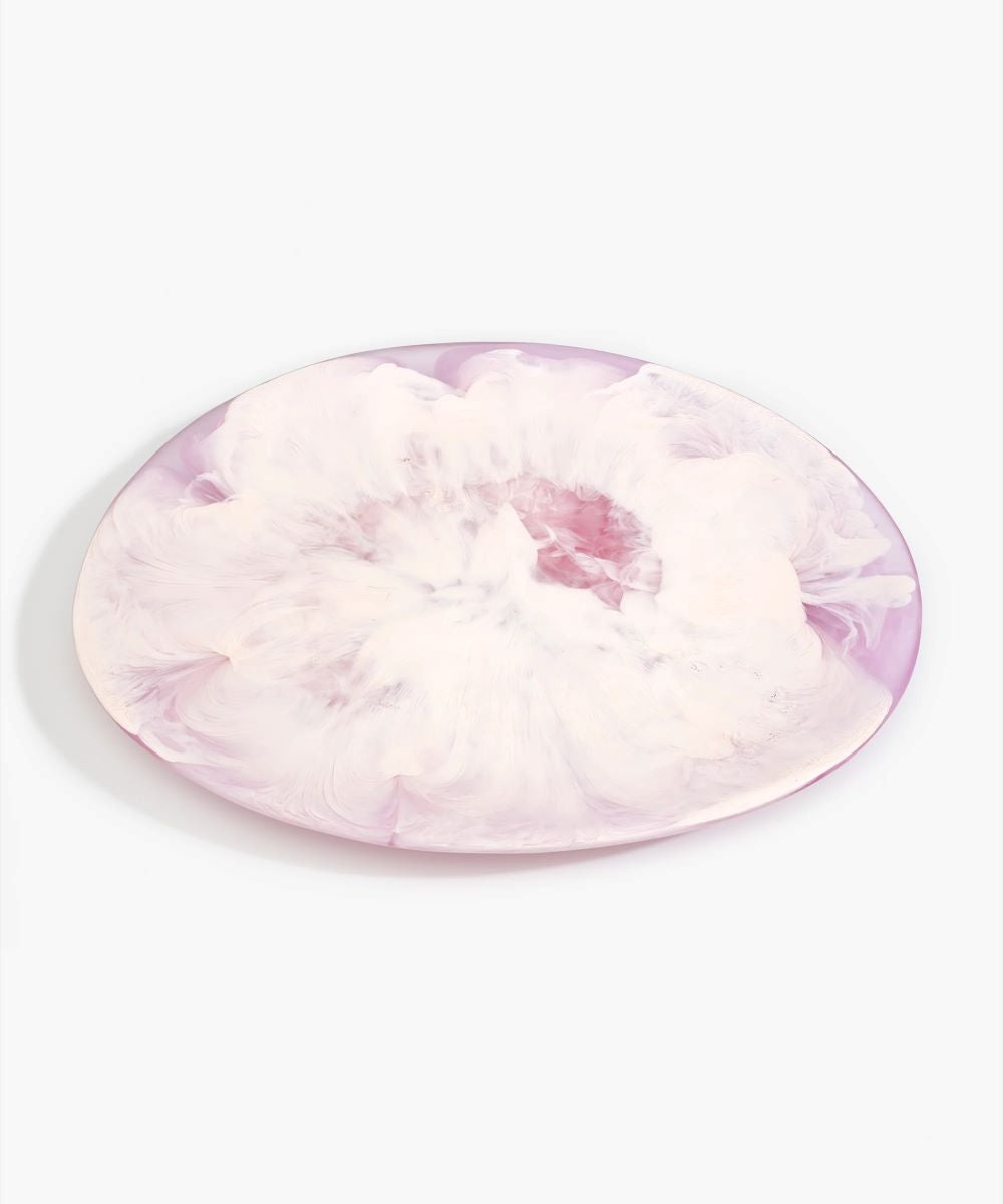 Long Resin Temple Platter | Shell Pink