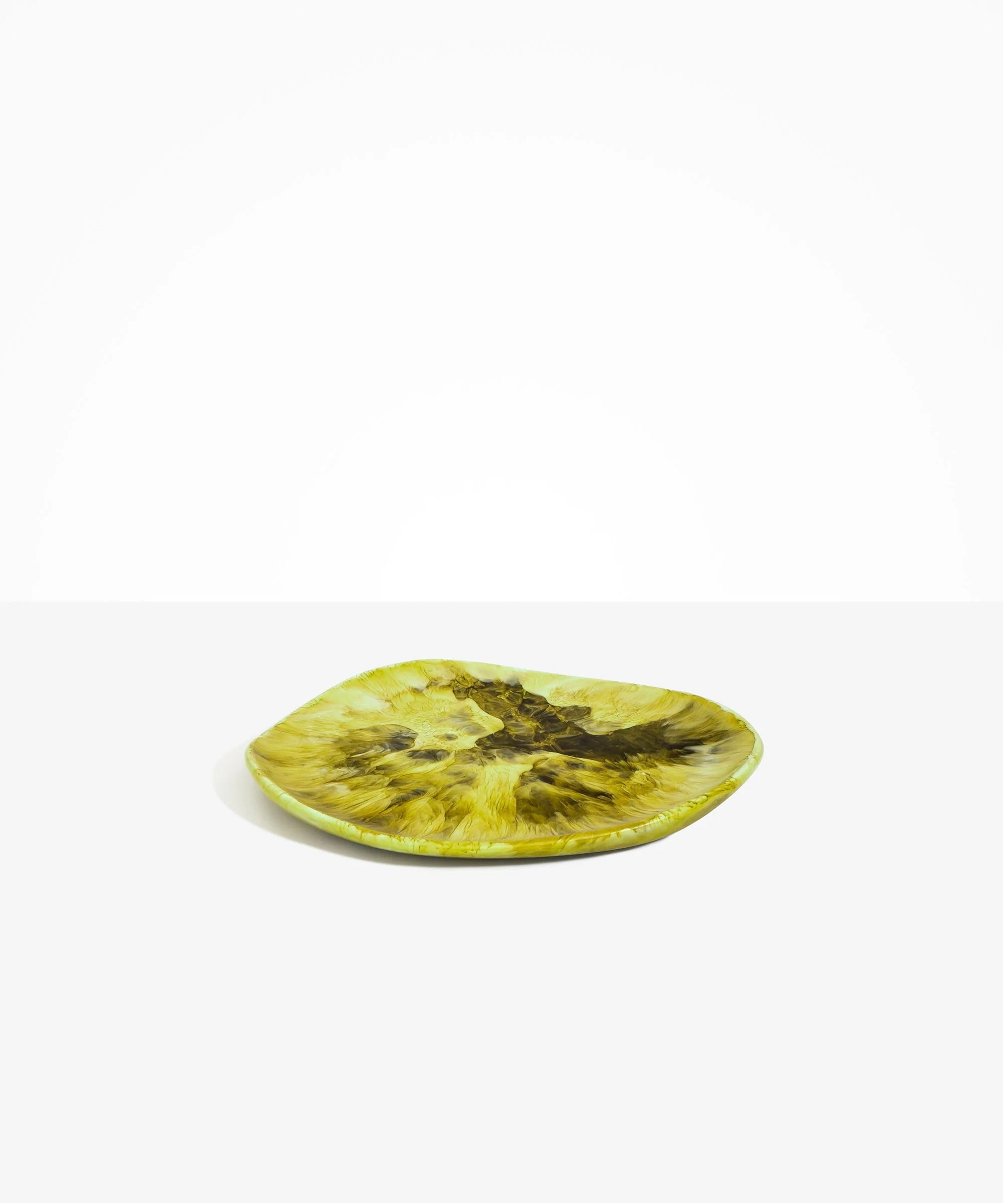 Resin Pebble Plate | Malachite