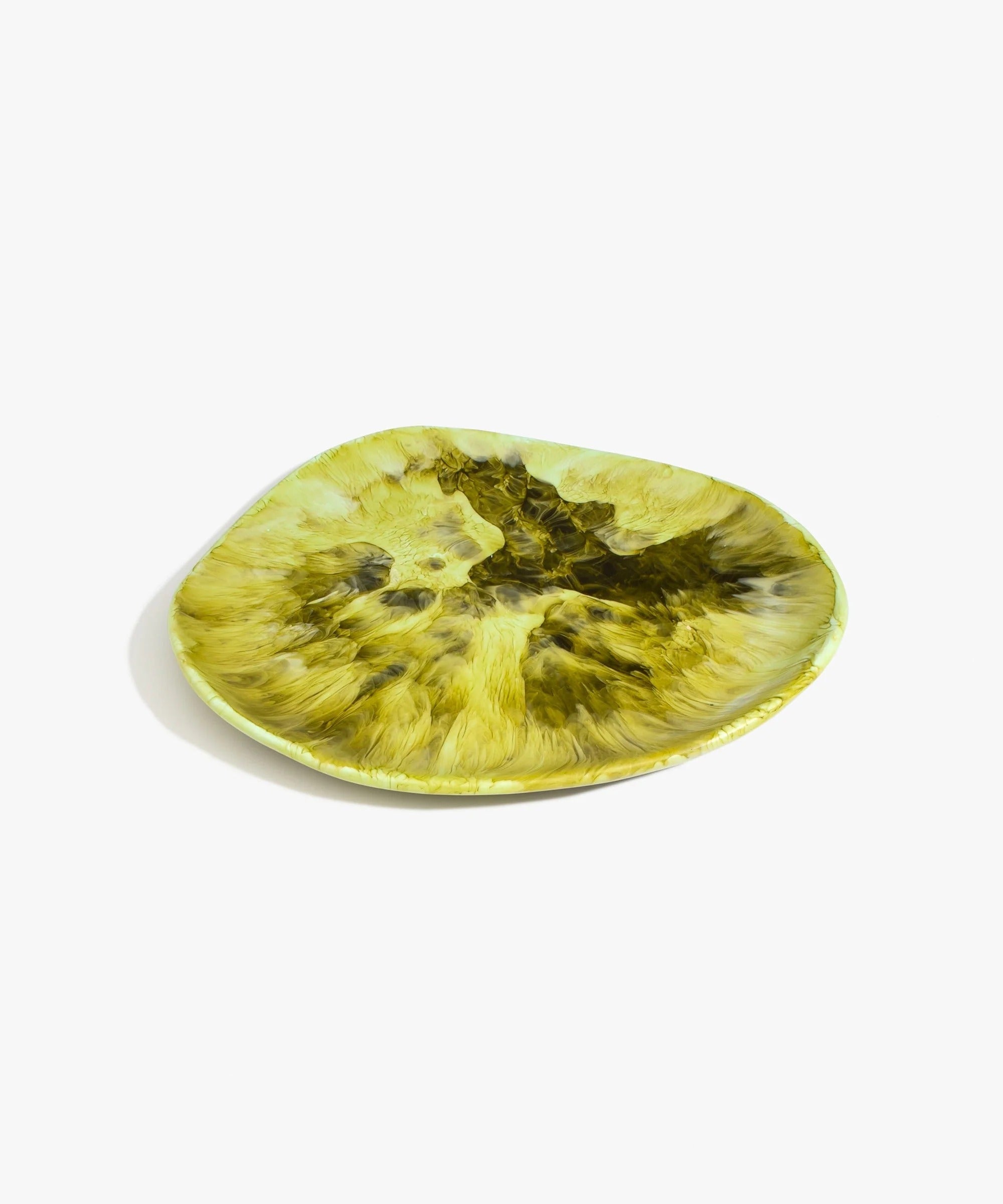 Resin Pebble Plate | Malachite