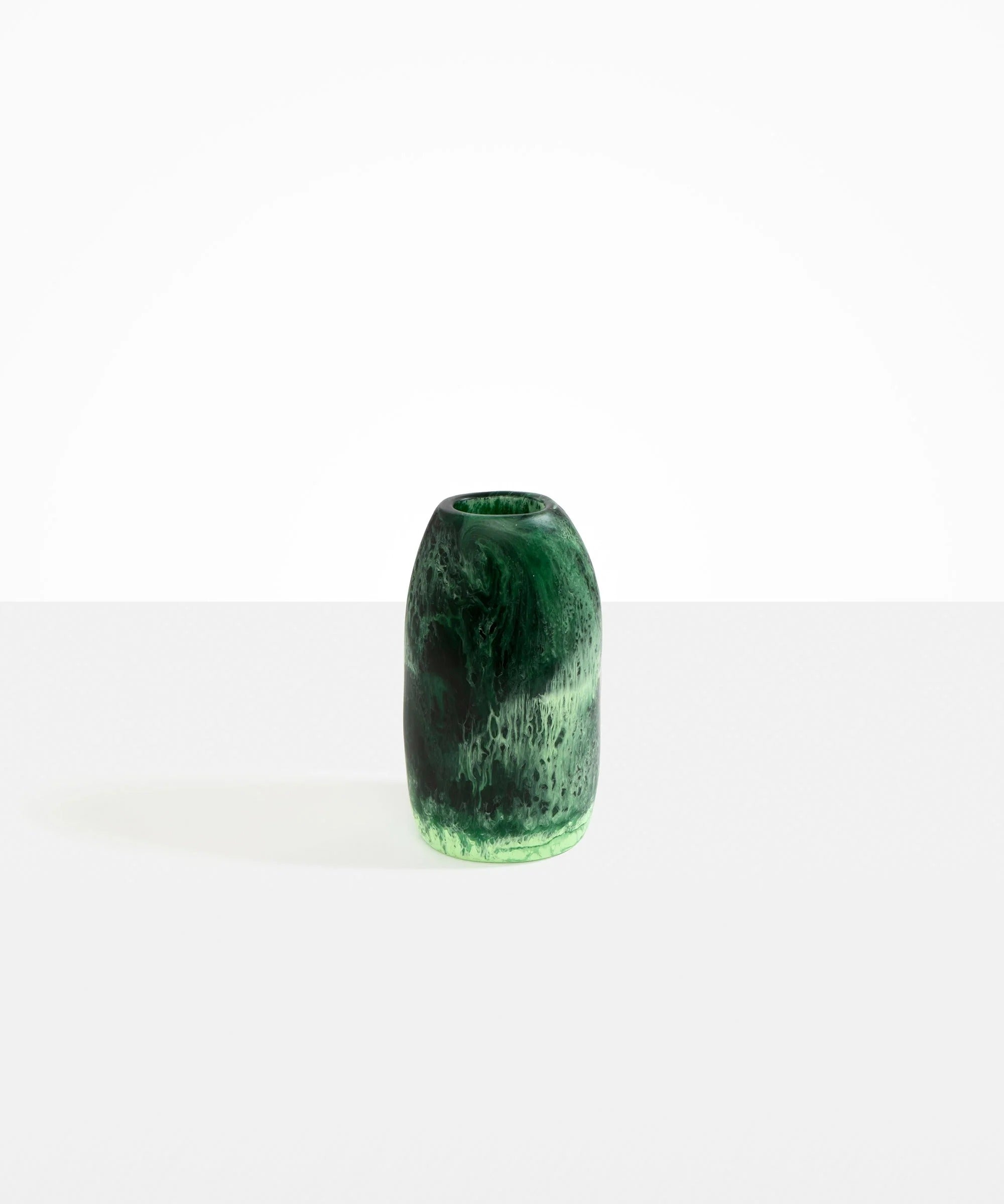 Medium Resin Pebble Vase | Moss