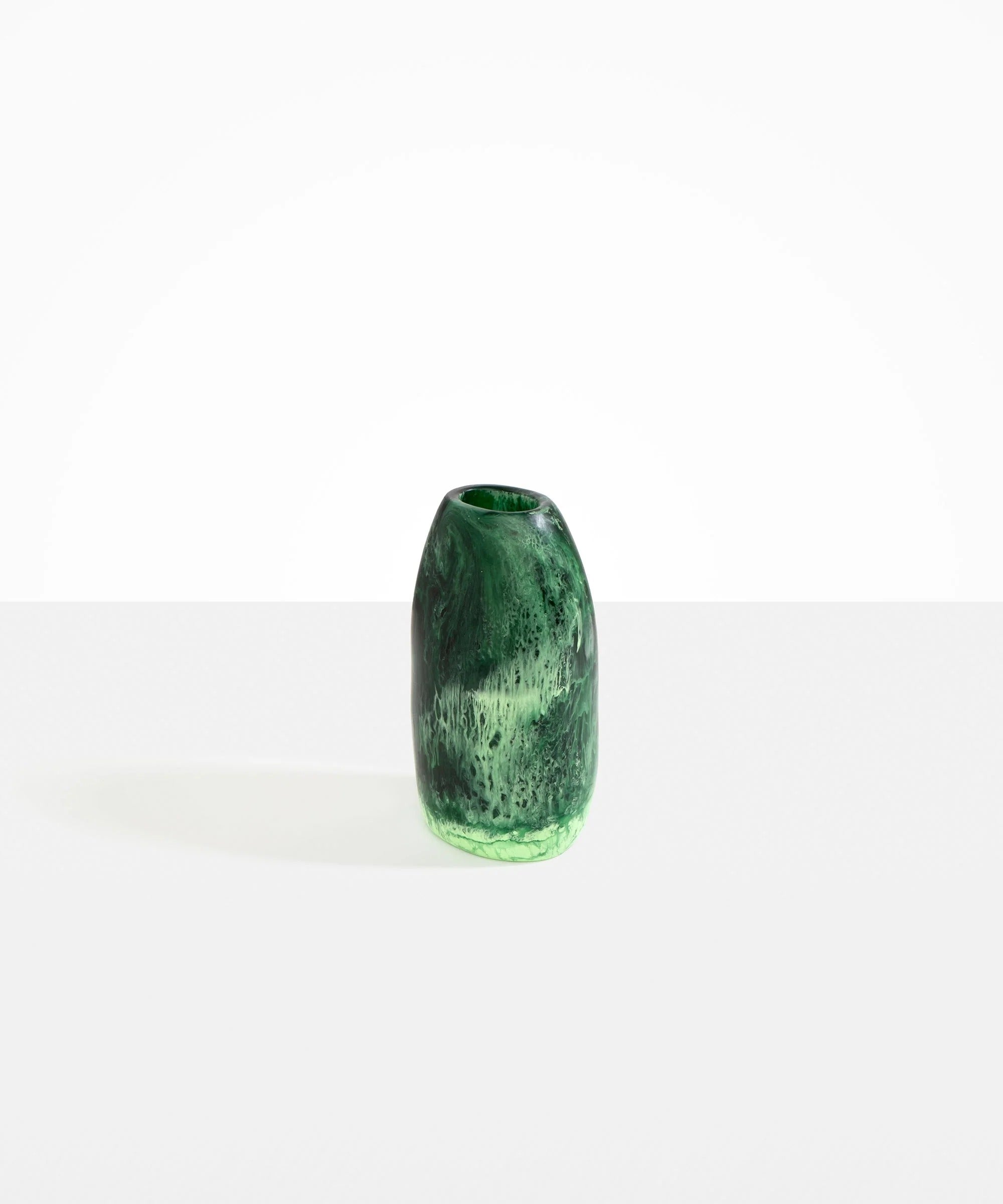 Medium Resin Pebble Vase | Moss