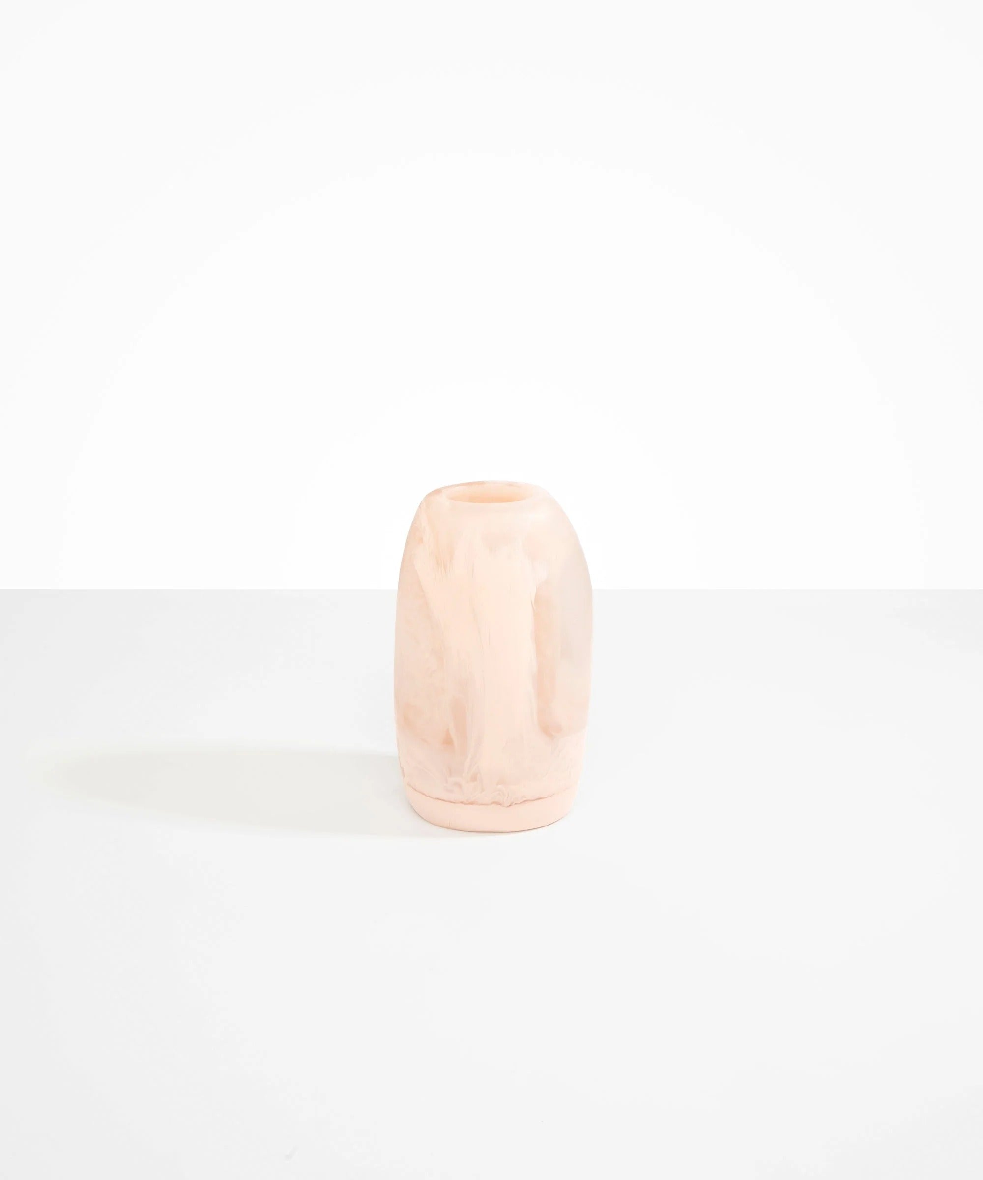 Medium Resin Pebble Vase | Rose Swirl