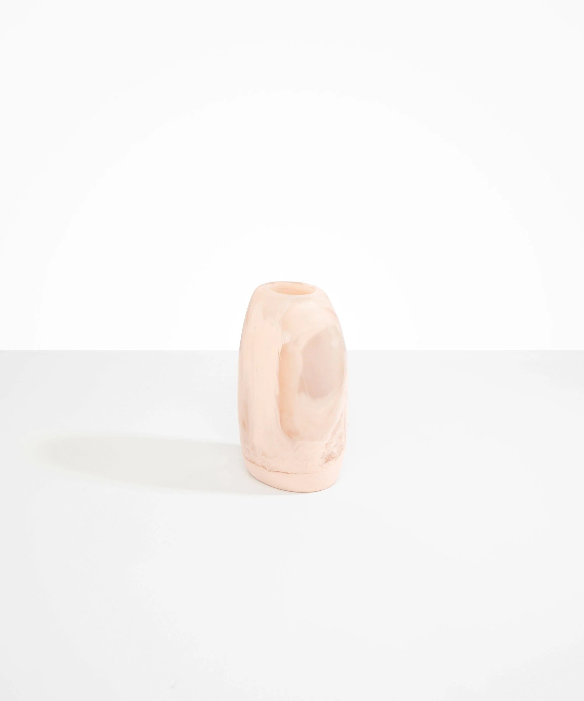 Medium Resin Pebble Vase | Rose Swirl