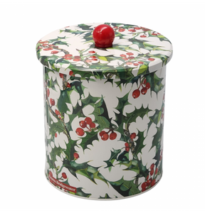 Holly Biscuit Barrel Tin | 15x15x17.3cm