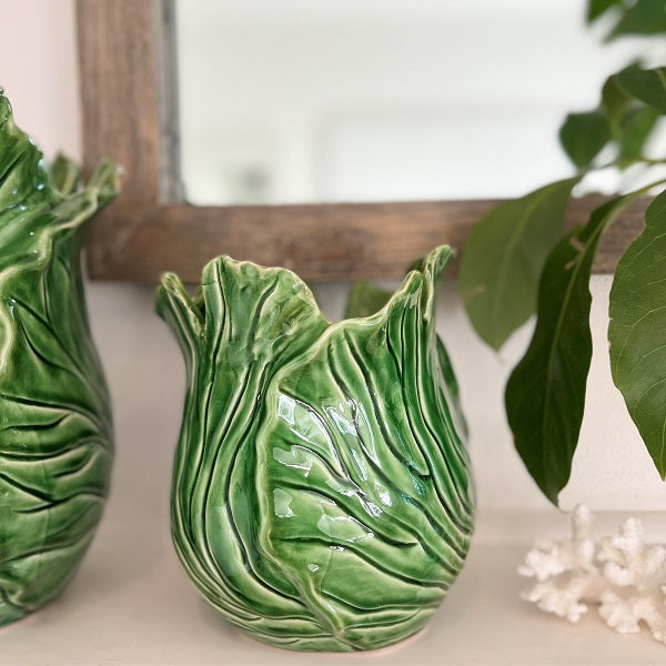 Green Cabbage Vase Medium | 17 x 20 cm