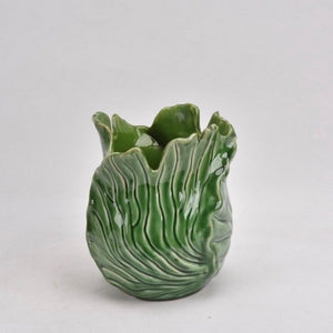 Green Cabbage Vase Medium | 17 x 20 cm