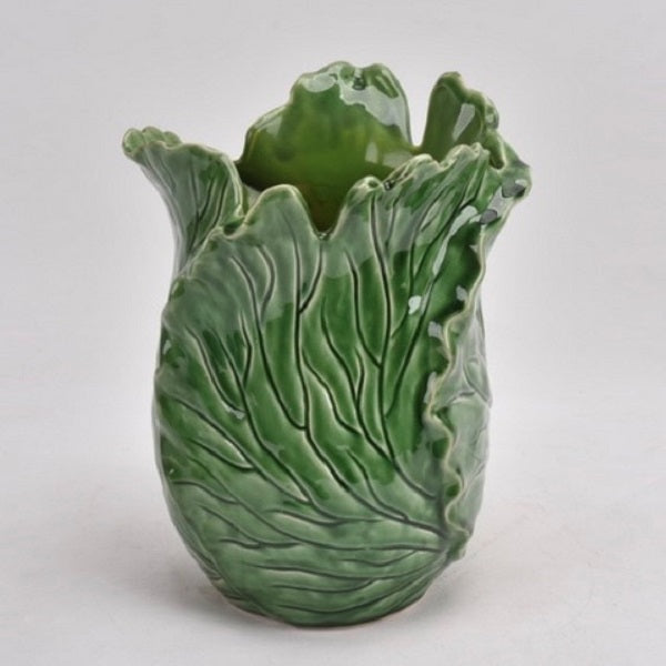 Large Green Cabbage Vase | 20 x 28 cm