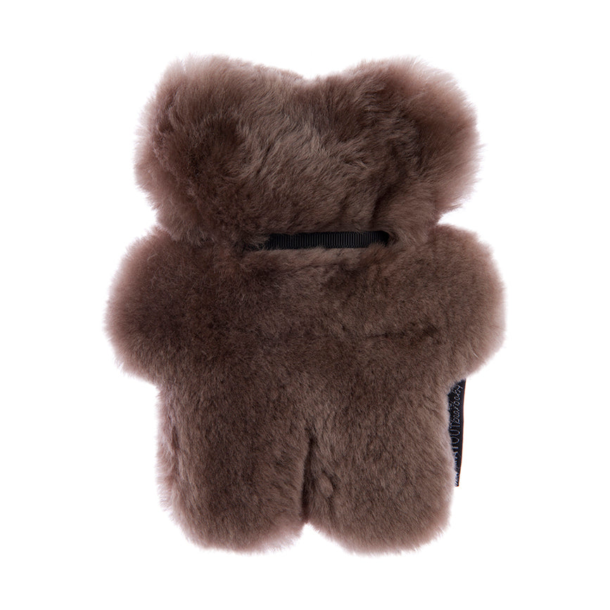 FLATOUT Bear | Soft Sheepskin Koala Bear | Baby | Chocolate | 18 x 16 cm