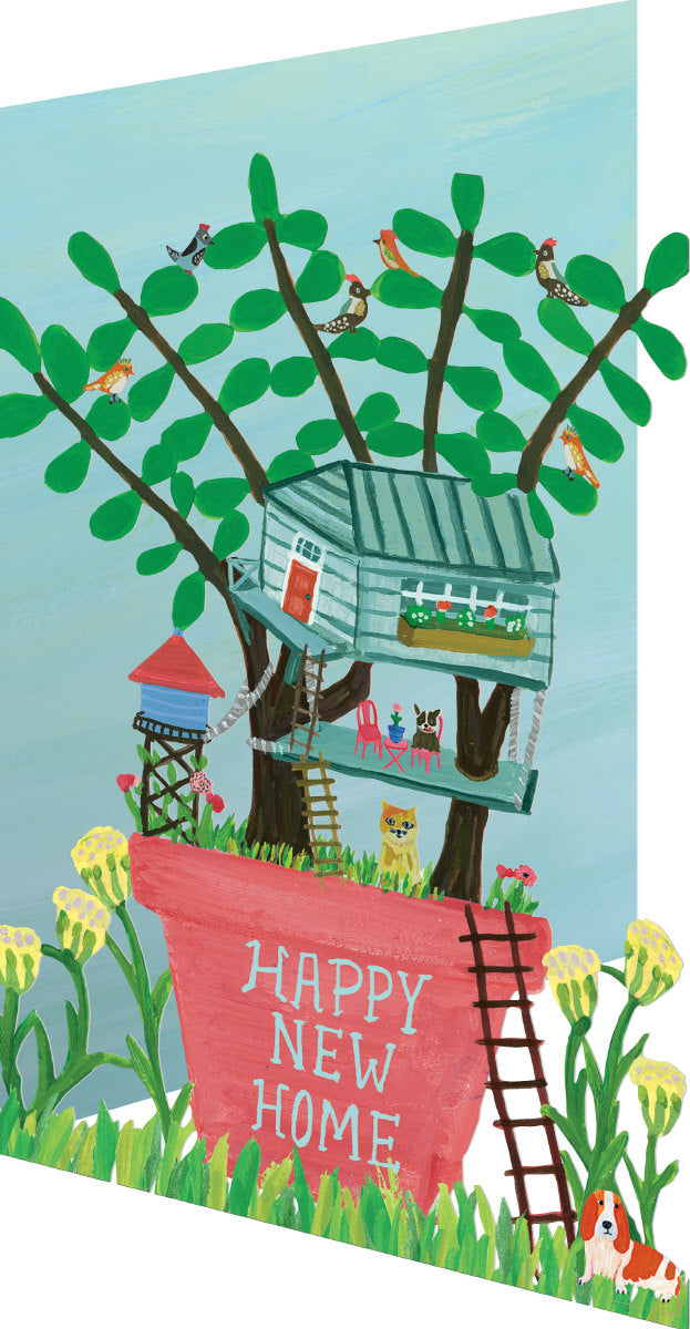 Pup Talk Happy New Home Lasercut Card | 12x17cm