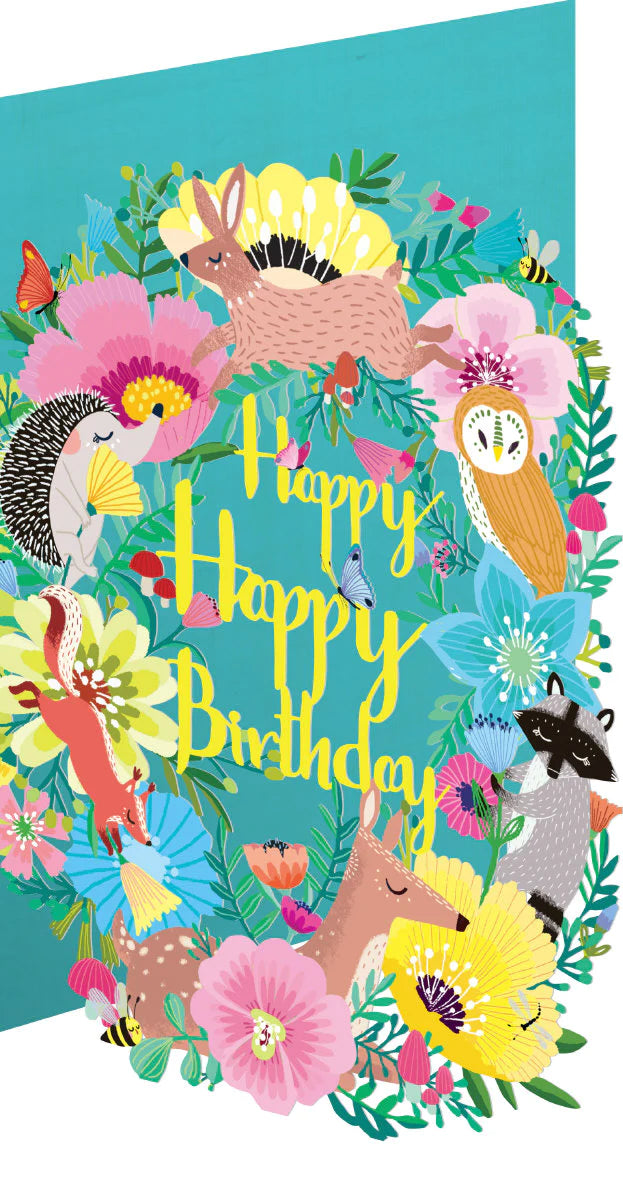 Summer Forrest Lasercut Birthday Card | 12x17cm