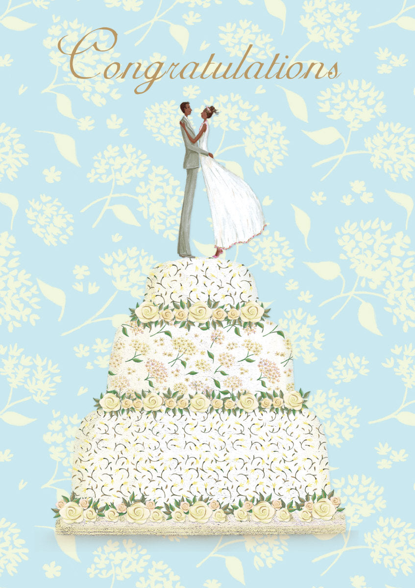 Couple on Cake Greeting Card | 12x17cm