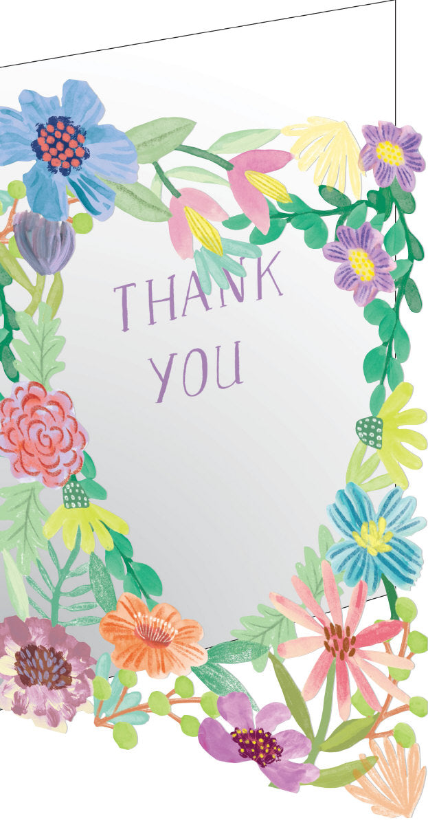 Thank you Flower Heart Lasercut Card | 12x17cm