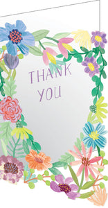 Thank you Flower Heart Lasercut Card | 12x17cm