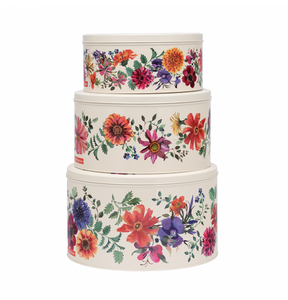 Emma Bridgewater Garden Flowers Large Round Cake Tins | Set of 3