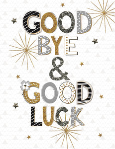 Goodbye & Good Luck XL Card | 24x31cm