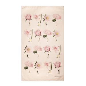Laura Stoddart In Bloom Pink Multi Flowers Tea Towel