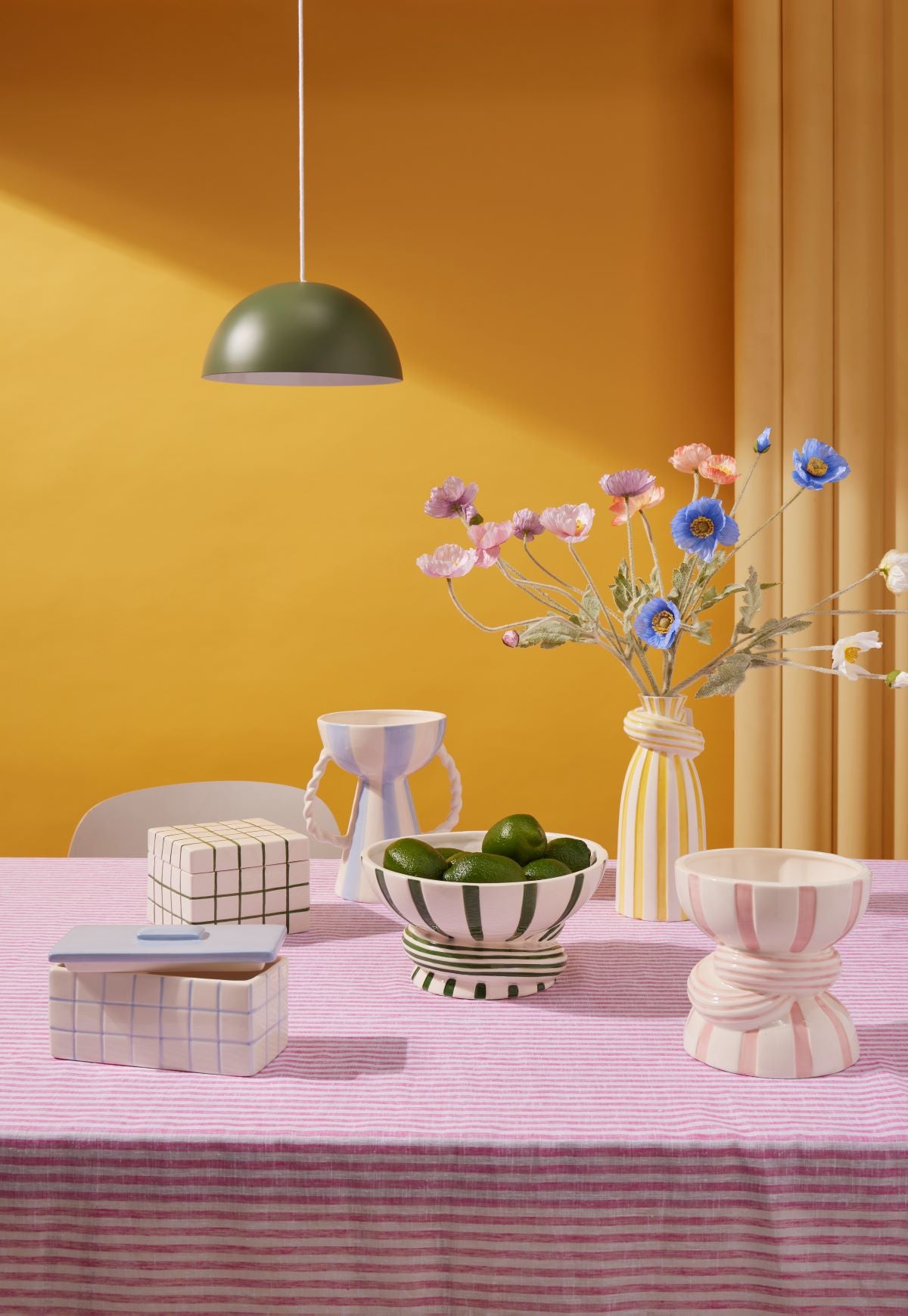 Lulu Collection Twist Stripe Bowl | Green