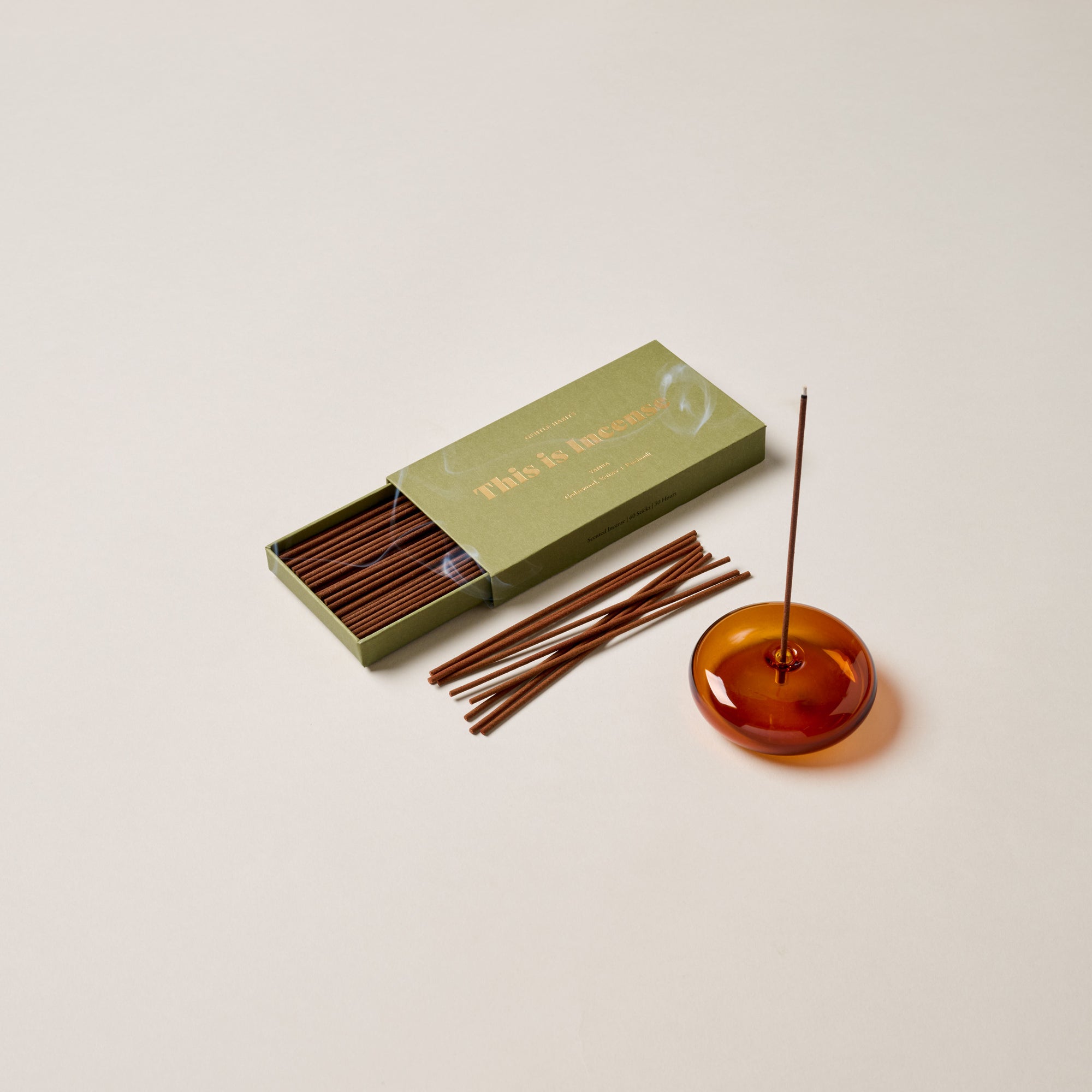 Glass Incense Holder | Amber