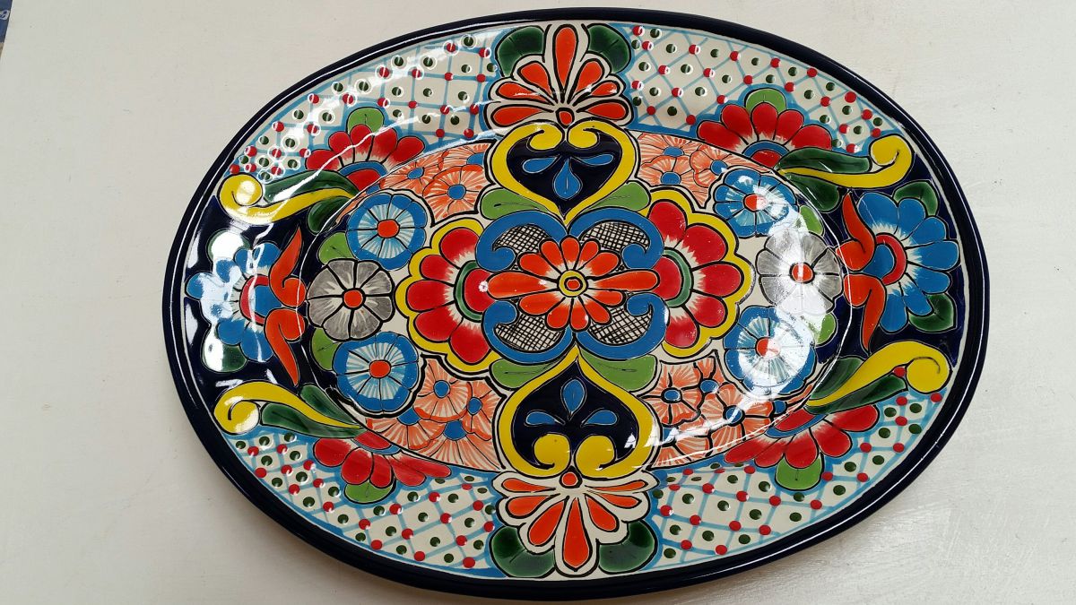 Talavera Oval Platter | 36 x 29 x 3cm