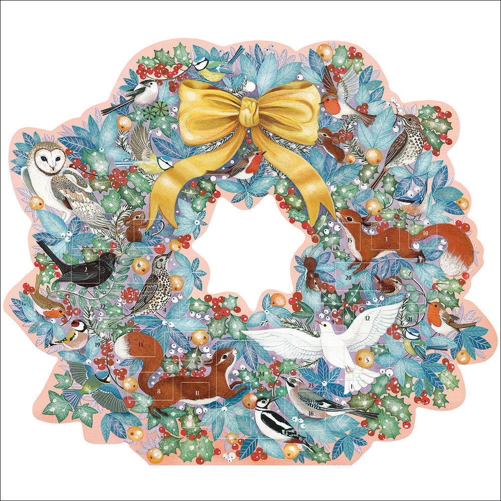 Woodland Wreath Advent Calendar | 46x40cm